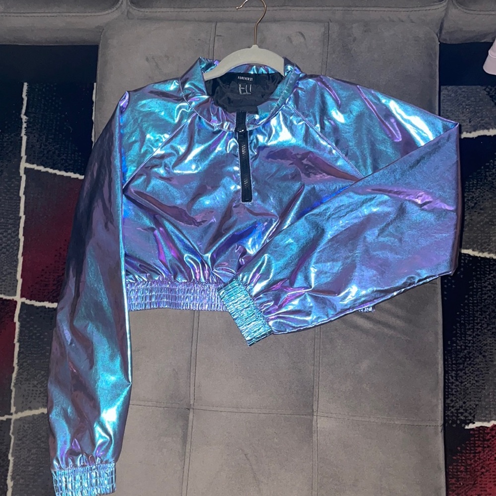 Pullover Jacket Crop Top